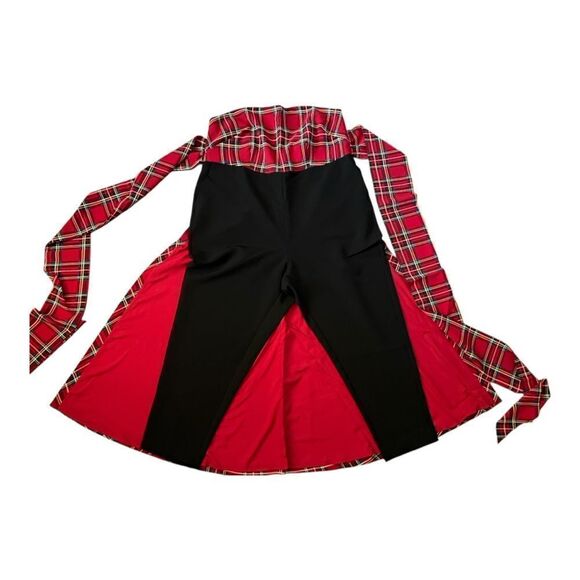 New York & Company Tartan Bow Waist Train Jumpsuit-Size 3X - Picture 5 of 9